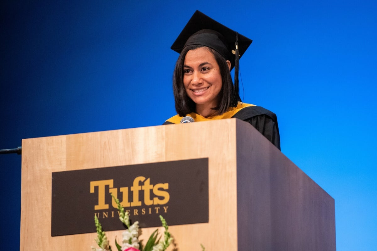 Graduating student speaker Nayla Bezares