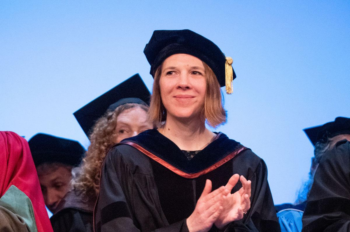 Friedman School Associate Professor Sara C. Folta at 2019 Commencement