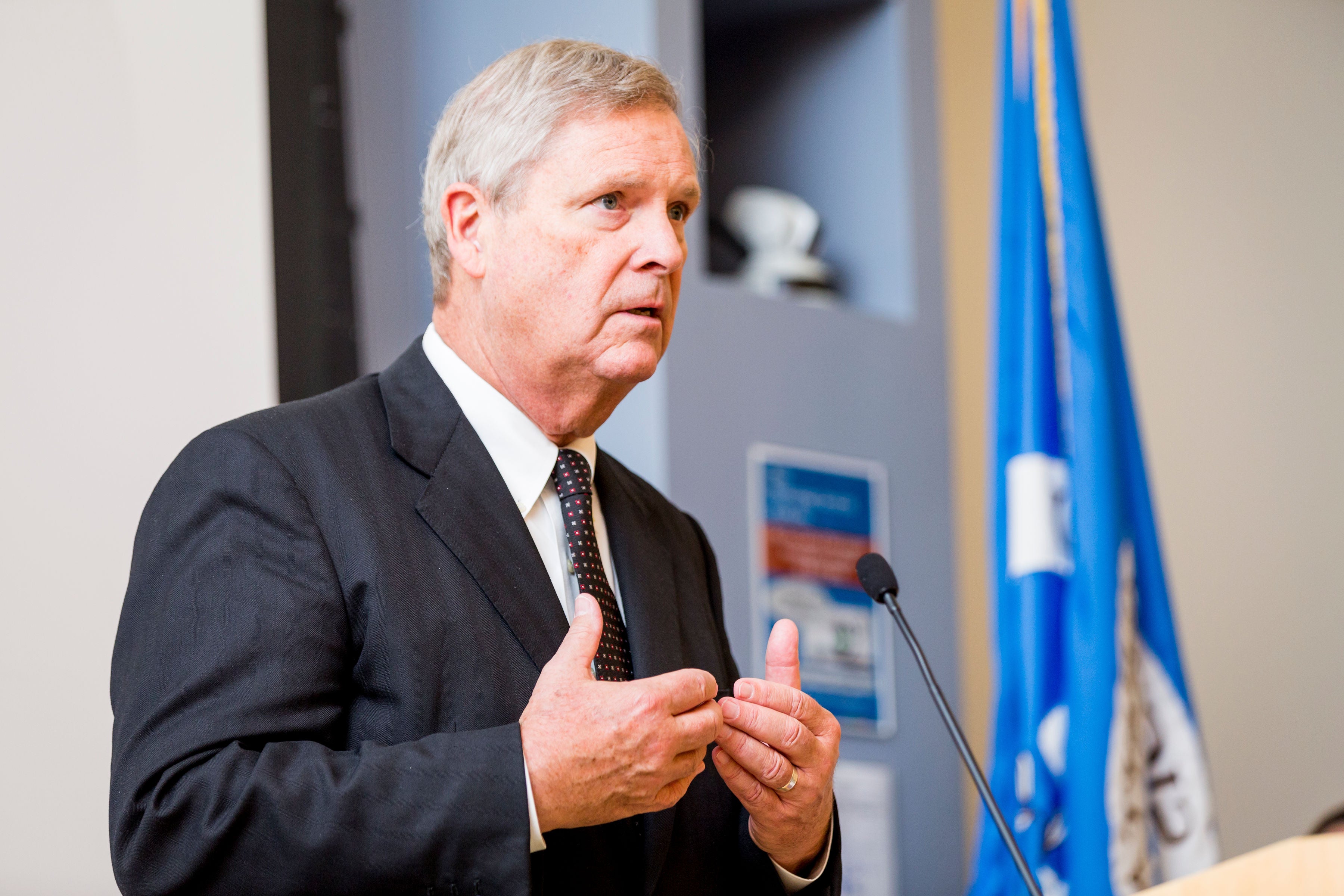 Tom Vilsack gives remarks during the Jean Mayer Prize event
